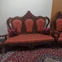 مبل آنتیک ۷ نفره منبت‌کاری شده