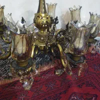 لوستر تمام برنزی 8شاخه آفتاب گردان