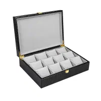 جعبه ساعت 12 تایی چرمی کد TW-2631