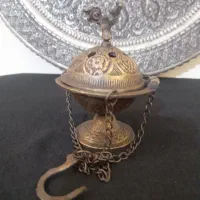 چراغ عتیقه قدیمی اسپندی برنجی برنزی برنز آنتیک