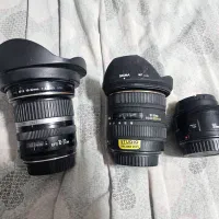 لنز کنون canon 50mm f1.8 و 10-22 و 10-20sigma