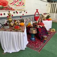 میوه آرایی یلدا،حکاکی هندوانه ،چیدمان وسایل عروس