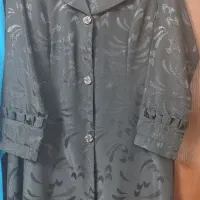 مانتو ژاکارد لمه دار مشکی