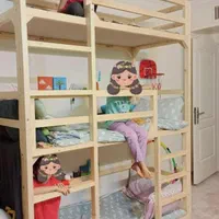 تخت خواب کودک نوجوان سه طبقه دو طبقه چوبی