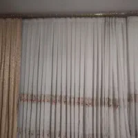 پرده گولدار کتان|پرده، رانر، رومیزی|اسدآباد, |دیوار