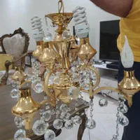 لوستر آب طلا اورانوس شناسنامه دار|لوستر و چراغ آویز|تهران, شهرک ولیعصر جنوبی|دیوار