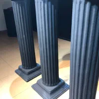 پایه گلدان سفالی رنگ مشکی مات