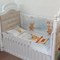 تخت کودک + ست روتختی + تشک طبی رویال