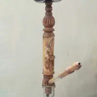 قلیان با چوب گردو و کنده کاری شده