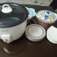 پلو پز بشقاب میوه خوری پشت دستی  سوپ خوری گل پنبه