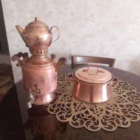 کتری قوری و قابلمه مسی