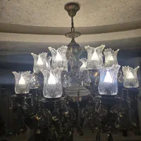 دوعدد لوستر ویک عدد استند برنجی|لوستر و چراغ آویز|تهران, شاهین|دیوار