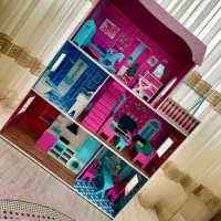 خانه عروسکی چوبی باربی اسباب بازی دخترانه