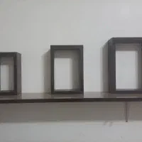 شلف دیواری چوبی سه تایی