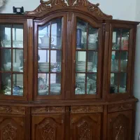 بوفه (ویترین) منبت کار دست چوب گردو