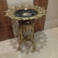 کنارسالنی میوه خوری برنجی برنزی پایه بلند نو