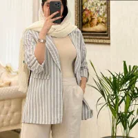 کت راه‌راه استایل شیک و کشیده
