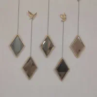 آینه دکوری دیواری لوزی|آینه|قم, نیروگاه|دیوار