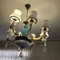 دو عدد لوستر پذیرایی یا سالن آرایش|لوستر و چراغ آویز|شیراز, دینکان|دیوار