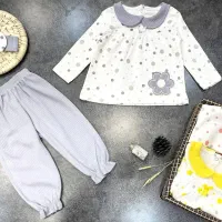 بلوز شلوار گل پنبه کبریتی سیسمونی پوشاک کسری