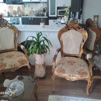 مبل سلطنتی استیل ۹ نفره همراه با میز بزرگ و کوچک۲|مبلمان خانگی و میز عسلی|طرقبه, |دیوار