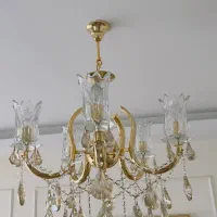 دو عدد لوستر لعاب ثابت و کریستال اصل|لوستر و چراغ آویز|مشهد, عامل|دیوار