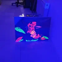 تابلو نقاشی انتزاعی فلورسنت / بلک لایت