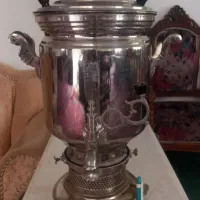سماور نفتی بزرگ «دو هلال رضوی» شاهکار اصیل و آنتیک