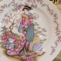 گلدان وبشقاب چینی