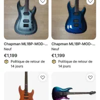 گیتار الکتریک Chapman ML-1 نسخه محدود|گیتار، بیس، امپلیفایر|تهران, الهیه|دیوار