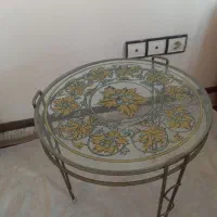 میز تلفن شیشه ای بسیار زیبا و شیک ( نو ) سالم