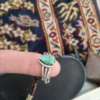 انگشتر فیروزه و مرجان