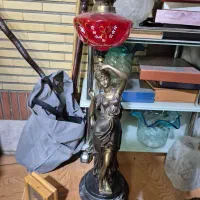 مجسمه چراغدار برنز بدون نفدام
