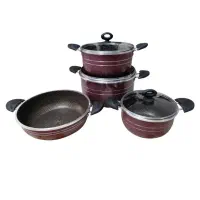 سرویس قابلمه و تابه لانه زنبوری 7 پارچه هلنا|ظروف پخت‌وپز|تهران, علم و صنعت|دیوار