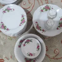 چینی گل سرخ قدیمی نو سرویس کامل دستی 700