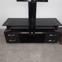 میز تلوزیون شیشه ای و چوبی