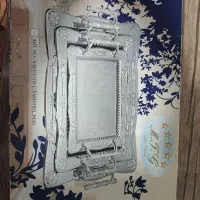 سرویس سه تیکه ای سینی استیل|ظروف سرو و پذیرایی|شریف‌آباد, |دیوار