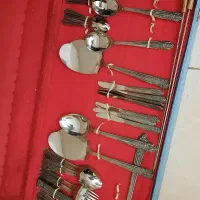 سرویس قاشق چنگال ۱۲ نفره ۶۳ پارچه استنلس استیل