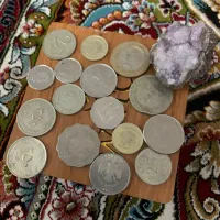 مقداری سکه ایرانی وخارجی