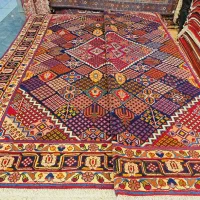 جفت۶متری دستباف زمینه سرمه ای مهاباد اصفهان
