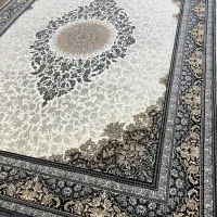 انواع فرشهای طلاکوب کرم سرمه ای طوسی فیلی ۷۰۰شانه|فرش|کاشان, خلیج فارس|دیوار