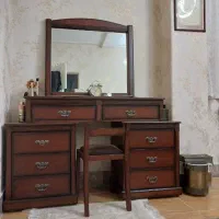 سرویس خواب دو نفره چوب راش به همراه تشک رویا