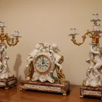 ساعت و شمعدان سه تکه تیک ایتالیا