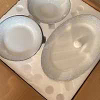 دو عدد سرویس چینی ۳۵ پارچه ۶ نفره سافایر چینی زرین