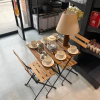 میز و صندلی چوبی تاشو