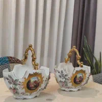 دکوری ظروف گل برجسته چینی ویترینی جهیزیه|صنایع دستی و سایر لوازم تزئینی|اصفهان, شیخ اشراق|دیوار