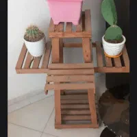 پایه گل چوبی