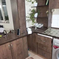 کابینت mdf در حد ، با سینک ، هود،