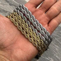 ست گردنبند دستبند طنابی زنانه و مردانه استیل|بدلیجات|تهران, نیروی هوایی (پیروزی)|دیوار