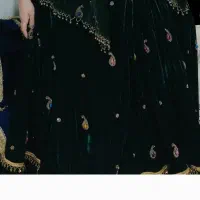 لباس مخمل سبز ابریشمی